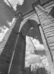 Naklejka premium Architektura Mostu Brooklińskiego