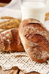 fresh bread on the table