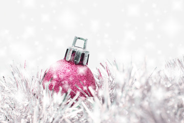 pink christmas decoration