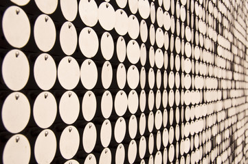 Mur abstrait noir et blanc