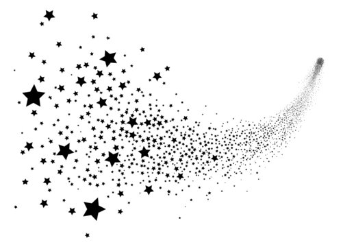 Sternschnuppe - wei&szlig;er Hintergrund