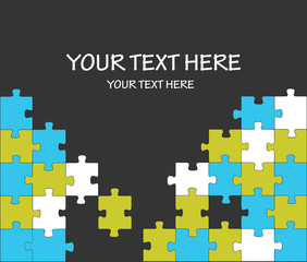 Puzzle vector background with copy space