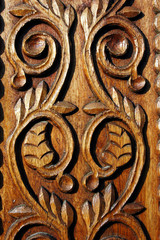 Detail of carved wood decorative