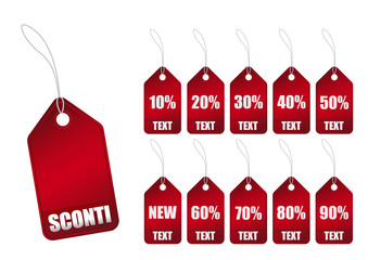 Etichette Sale Rossa