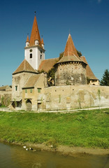 Fototapeta na wymiar Fortified church of Cristian. Transylvania, Romania.