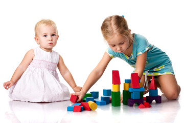 Children building a castle