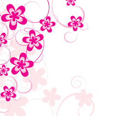 Plakat Abstract flowers background with place for your text
