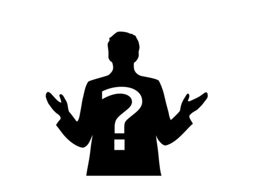 recommend clip art: Businessman and question mark