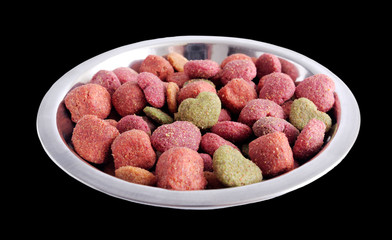 Dry food for pets.