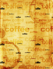 Fototapeta premium Paper texture with drops of coffee
