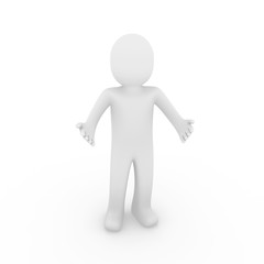 3d figur hände offen