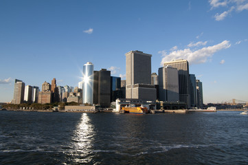 Fototapeta na wymiar Quai de depart Manhattan