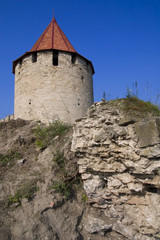 Medieval tower of citadel Bender Transdniester