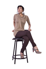 Beautiful Woman Posing on a Chair