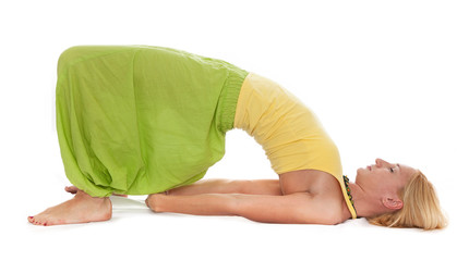 Practicing Yoga. Young woman