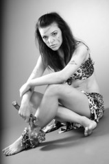 powerful beautiful woman posing