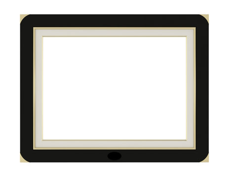 elegance empty picture frame isolated