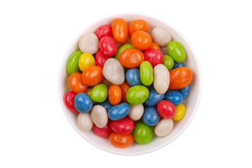 Multicolored sweets covered with glaze