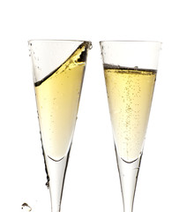 .Celebration toast with champagne
