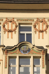 Beautiful Building of the modern Czech Architecture 19th and 20th century in Prague