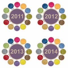 Conjunto de calendarios del a&ntilde;o 2011 al 2014