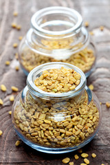 Bockshornklee im Glas