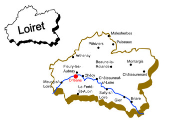 Carte du Loiret