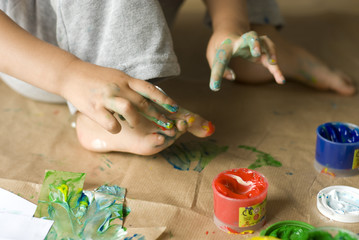 Painting with feet foot