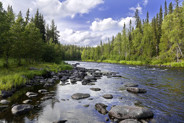 The mountain river