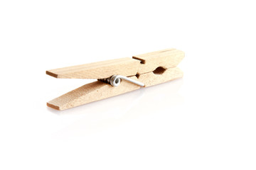 clothespin isolated on white background