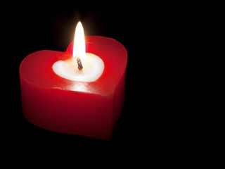 Heart shaped candle