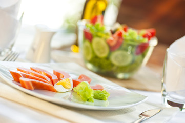 Fresh salad with papaya