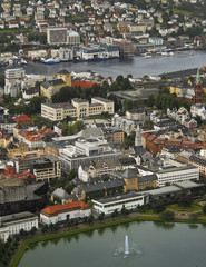 Fototapeta na wymiar Aerial view of Trondheim, Norway
