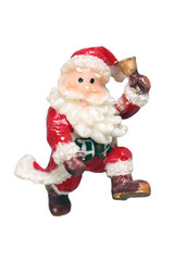 Santa Claus figurine isolated over white background