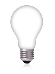 Empty Light Bulb on white background