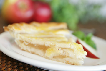 Slice of apple pie