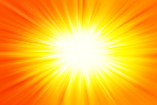 Sun blast rays yellow orange background