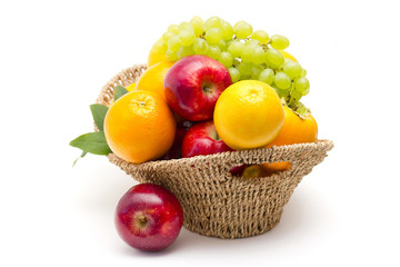 fresh fruits in a basket