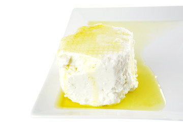 white soft cheese with oil