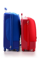 Suitcases isolated on white background