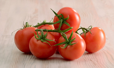 Tomatoes on kitchen table