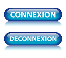 Boutons CONNEXION & DECONNEXION (internet web accès cliquer ici)