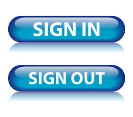 "SIGN IN" & "SIGN OUT" Buttons Set (login logout connect access)