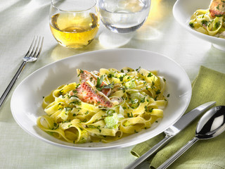 pâtes jaunes et rouget - pasta gialla con le triglie
