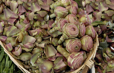 Roma Mercato di Campo de' Fiori carciofi