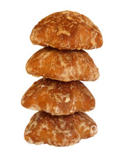 Gingerbread tree, isolated on a white background