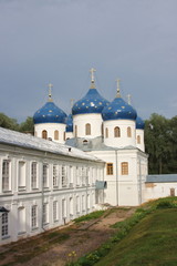 Fototapeta na wymiar temple on a background blue sky, city, Great, Novgorod, Russia