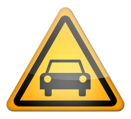 Hazard Sign "Danger - Moving Vehicles"