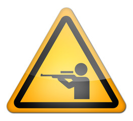 Hazard Sign "Danger - Hunting Ground"