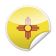 Pegatina bandera Nuevo Mexico con reborde